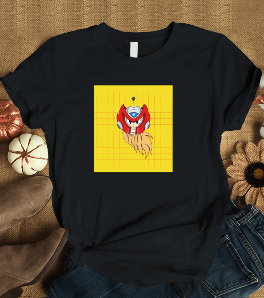 Zerodrip Mega Man Zero Helmet Grid T-Shirt