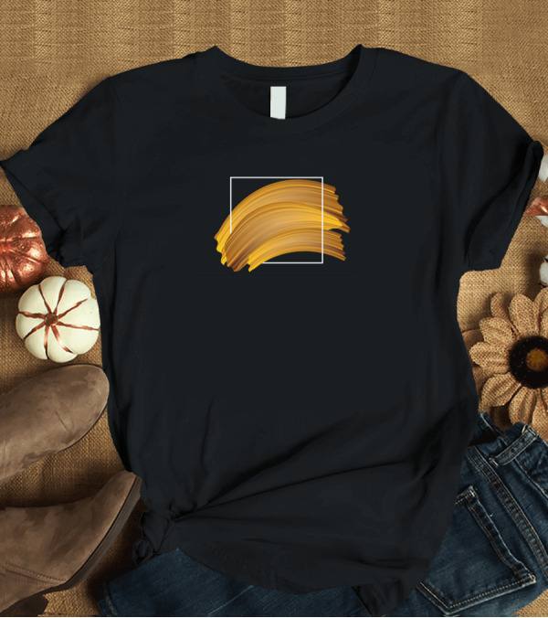 T-Shirt: Gold Paint Streaks Abstract Brushstroke T-Shirt Gold Paint Streaks Abstract Brushstroke T-Shirt