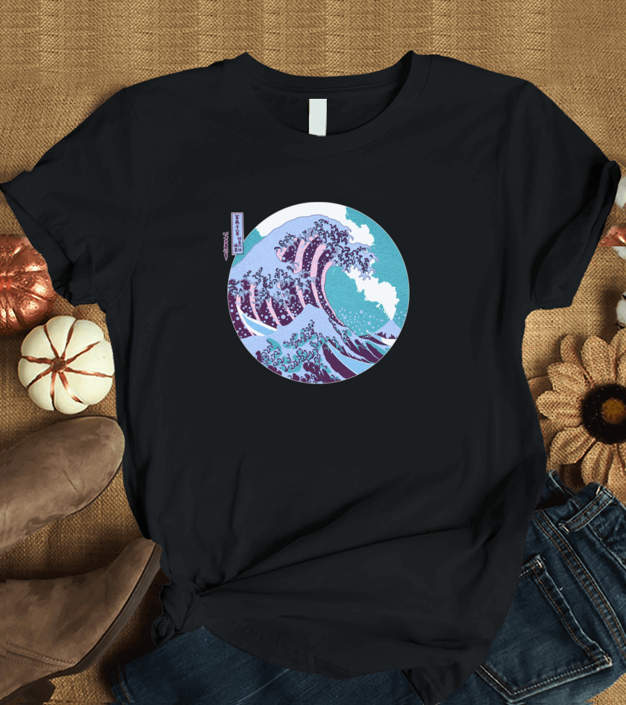 Great Wave Off Kanagawa Eruption Fuji T-Shirt