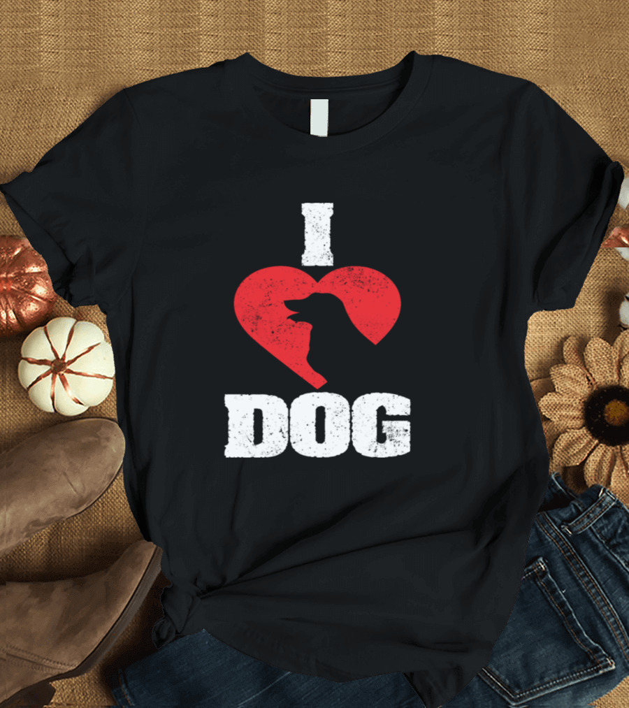 I Love Dog Labrador Heart T-Shirt