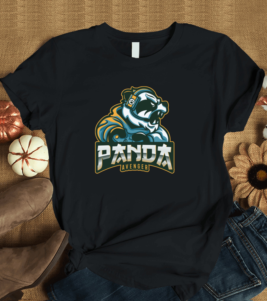 Panda Avenger Fierce Armored Warrior T-Shirt