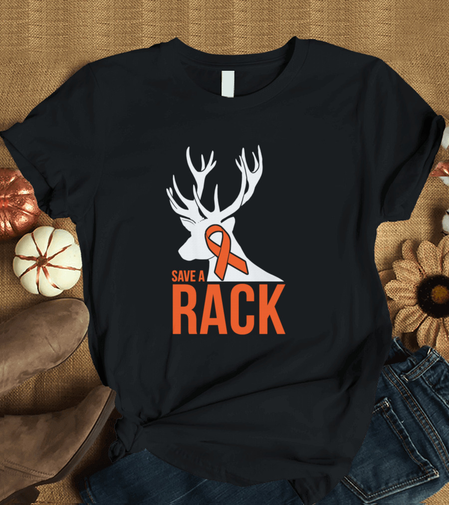 Save A Rack Orange Ribbon Chd Awareness Warrior Deer T-Shirt