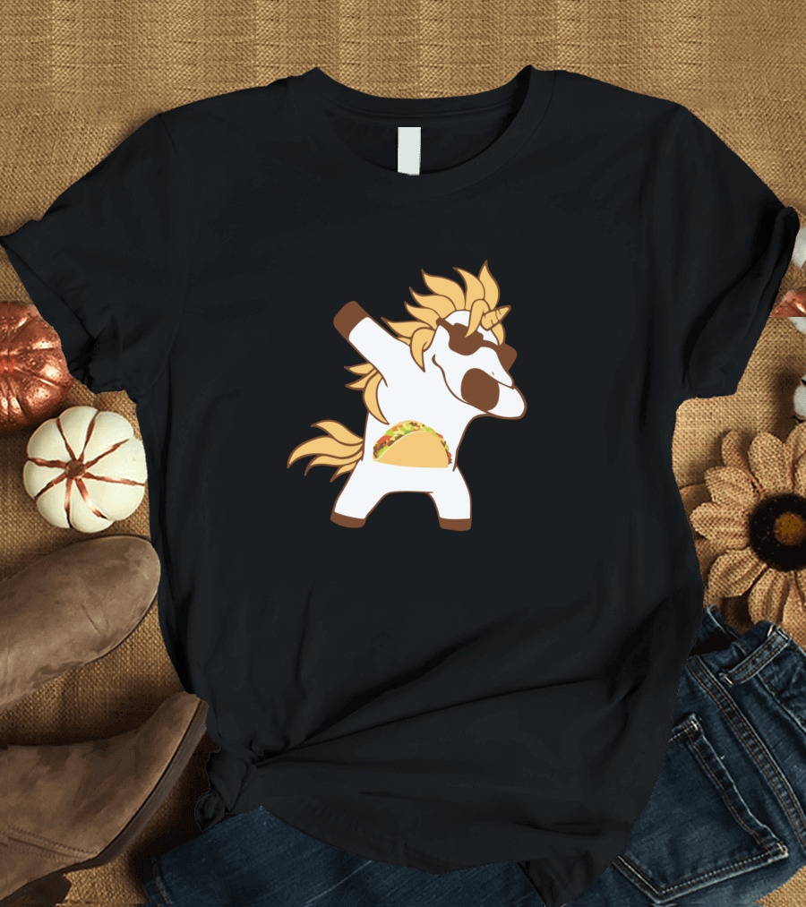 Taco Unicorn Dabbing Funny Cinco De Mayo T-Shirt