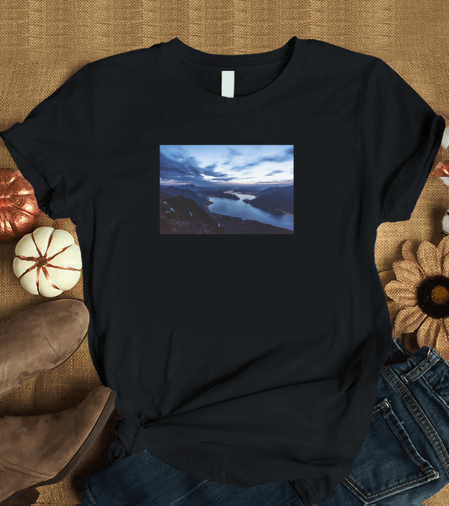 Landscape Outdoor Nature Serial Sky Clouds Scenic Twilight Mountainscape T-Shirt