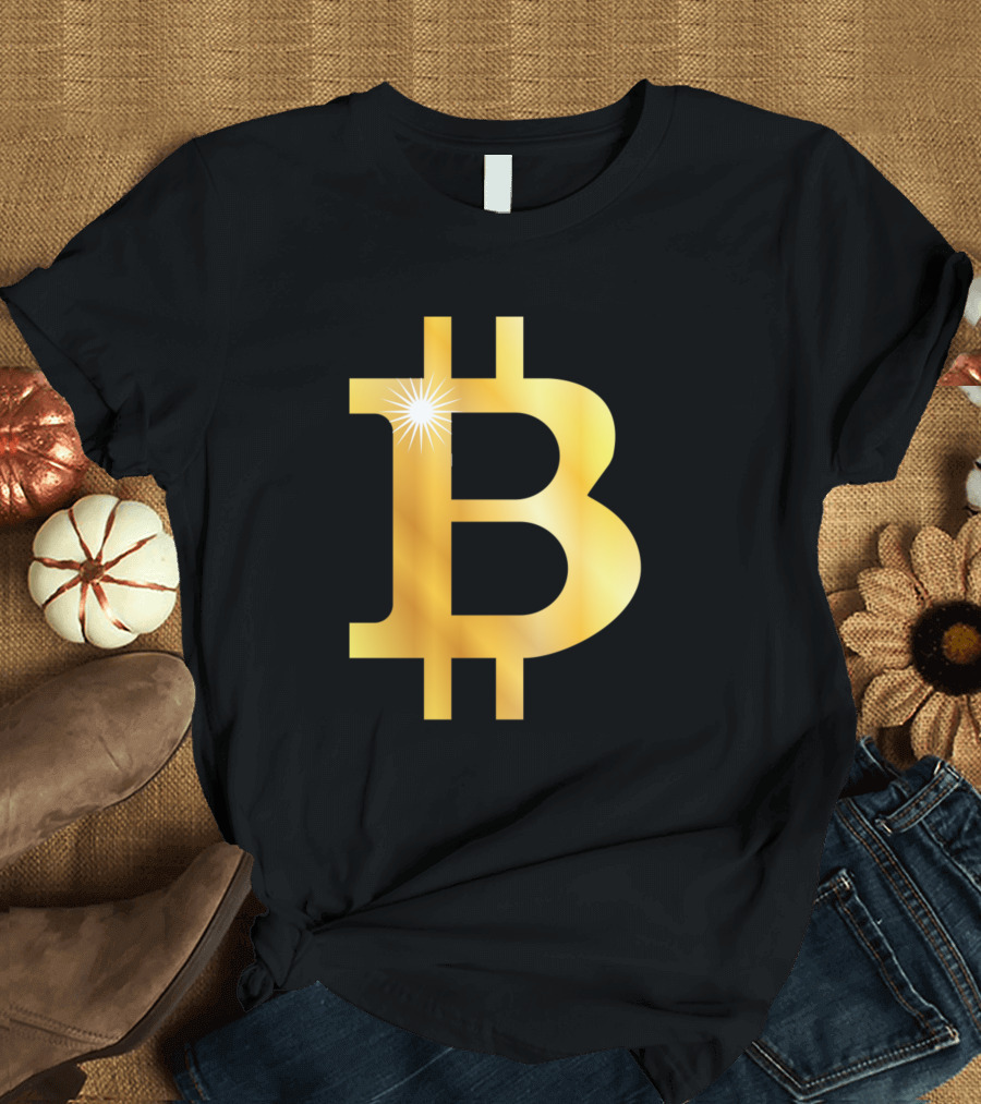 Bitcoin Golden Digital T-Shirt