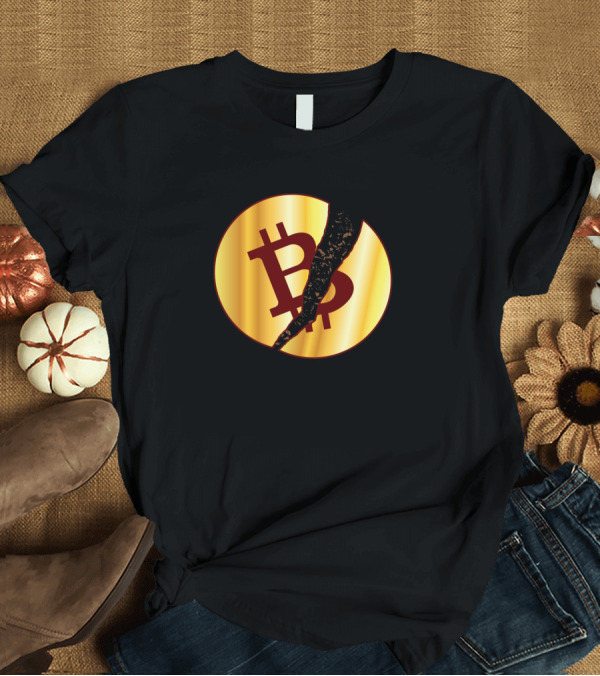 T-Shirt: Bitcoin Symbol with Stiletto Heel T-Shirt Bitcoin Symbol with Stiletto Heel T-Shirt