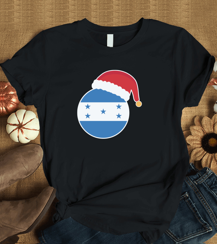 Honduras Flag Santa Hat Christmas T-Shirt
