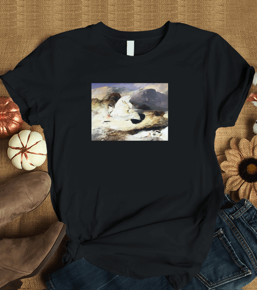 Edwin Landseer Ptarmigan in a Mountainous Winter Scene T-Shirt