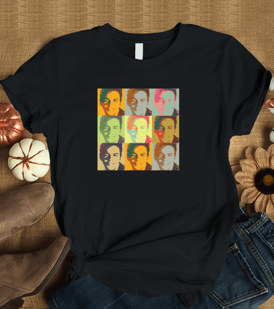 Johnny Mathis Pop Art Multicolor Portrait Squares T-Shirt