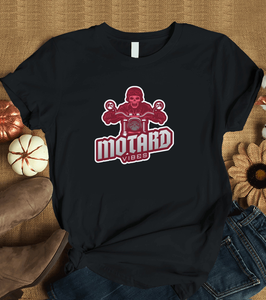 Motard Vibes Skull Rider Motorcycle T-Shirt