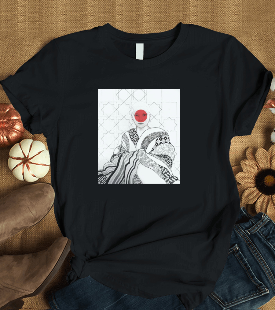 Visionary Abstract Reflection in Geometric T-Shirt