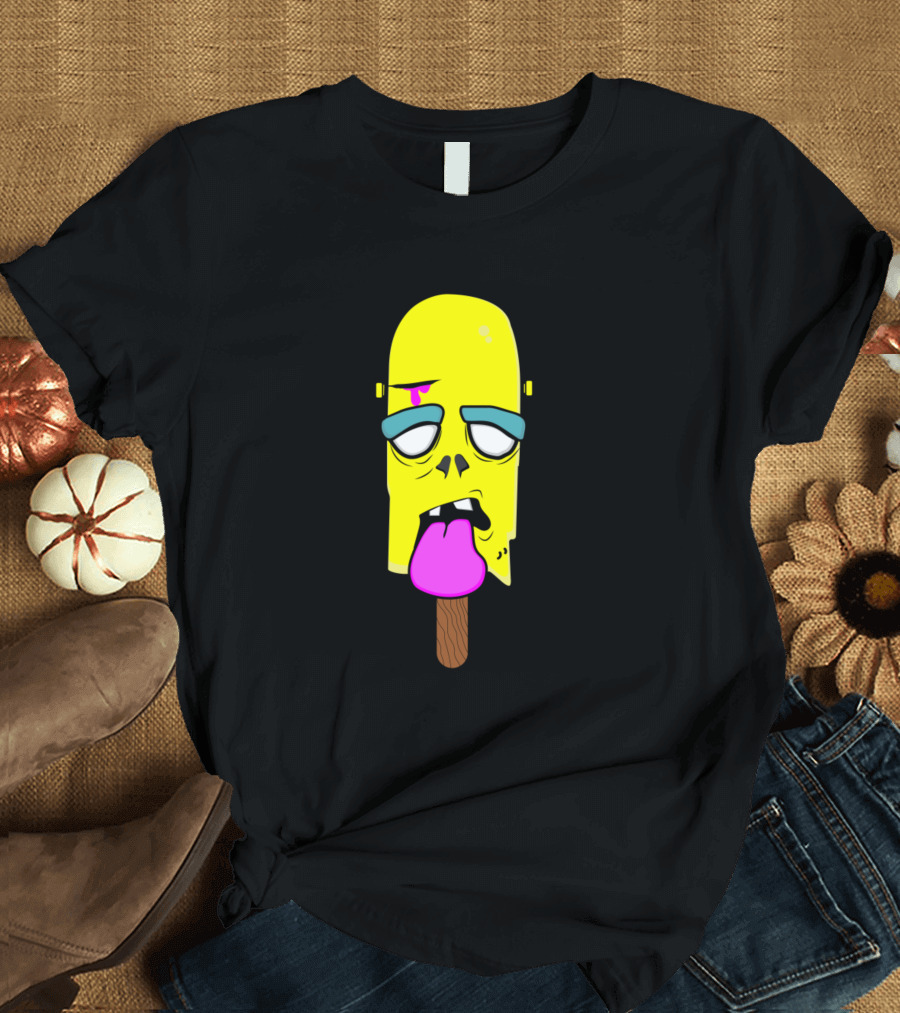 Yellow Ice Cream Zombie Monster T-Shirt
