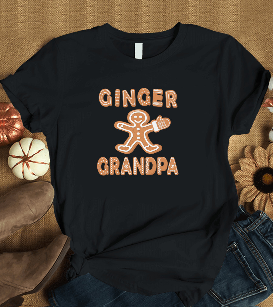 Ginger Grandpa Gingerbread Family Matching Group Holiday Festive T-Shirt