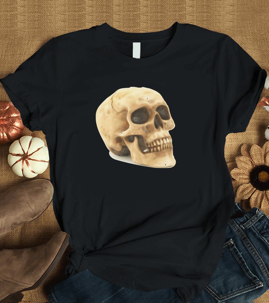 Photorealistic Human Skull T-Shirt