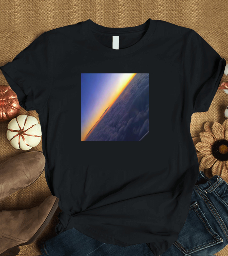 Sunset Over Cloudy Horizon Above The Clouds T-Shirt