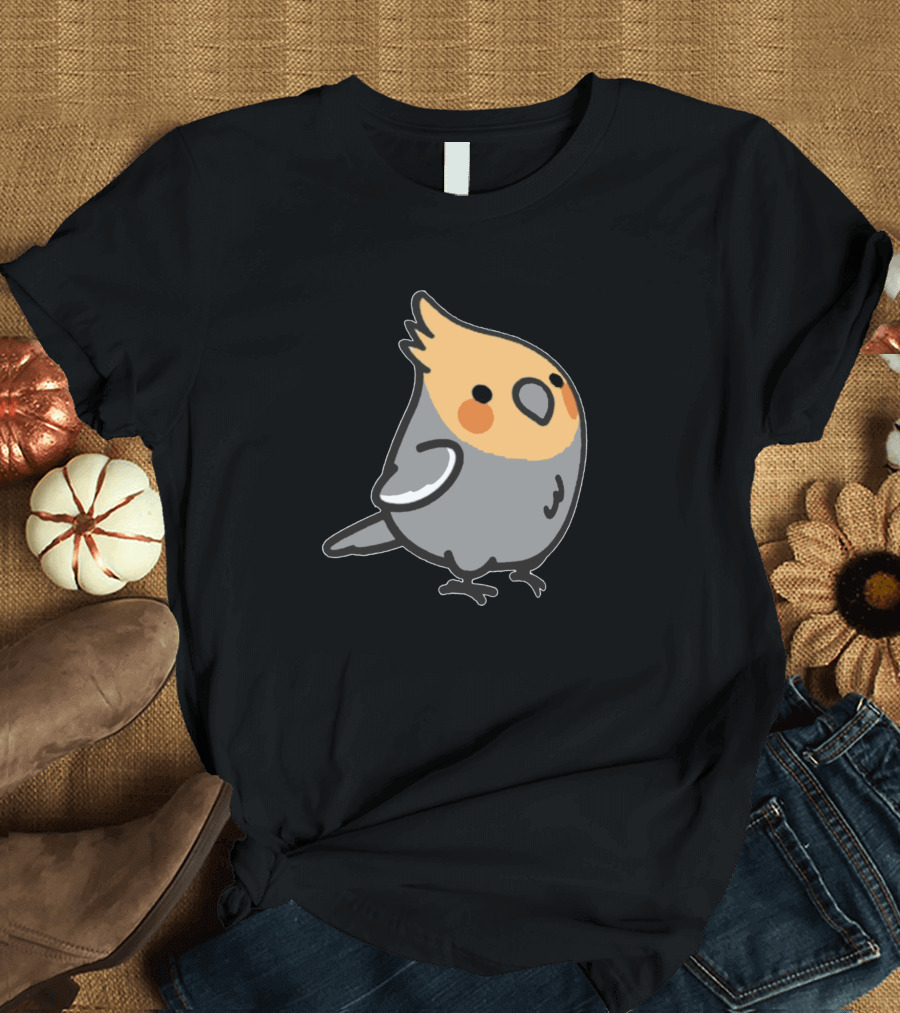 Chubby Cockatiel Cute Bird T-Shirt