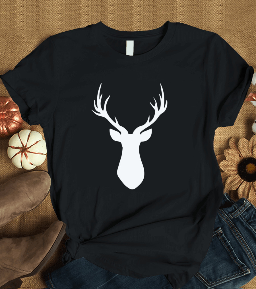 Deer Head White Stag T-Shirt