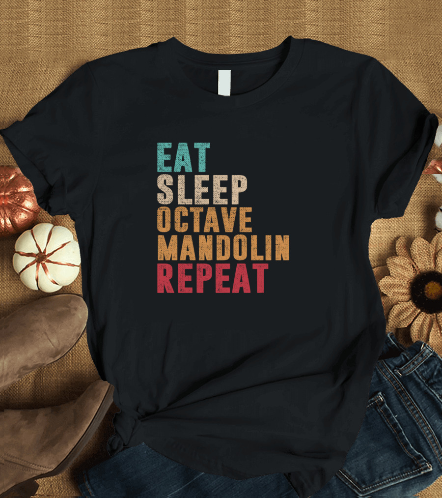 Eat Sleep Octave Mandolin Repeat T-Shirt