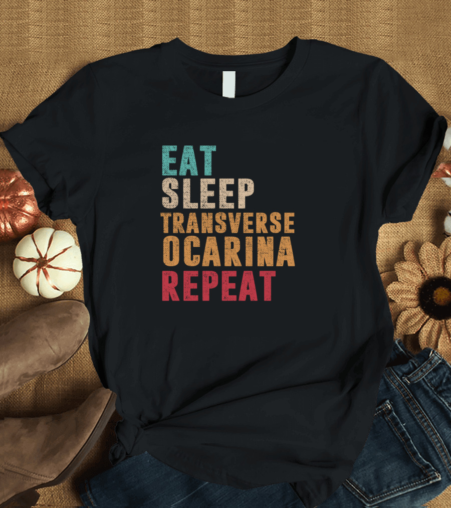 Eat Sleep Transverse Ocarina Repeat T-Shirt