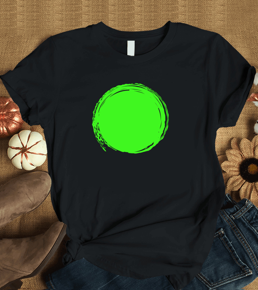 Green Splash Paint Circle Abstract T-Shirt