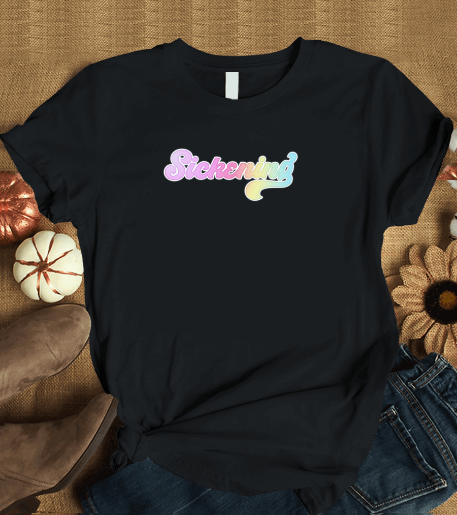 Sickening Pastel Gradient Lettering T-Shirt