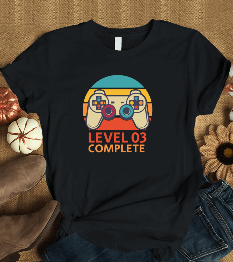 Level 03 Complete Video Game Controller 3Rd Birthday T-Shirt