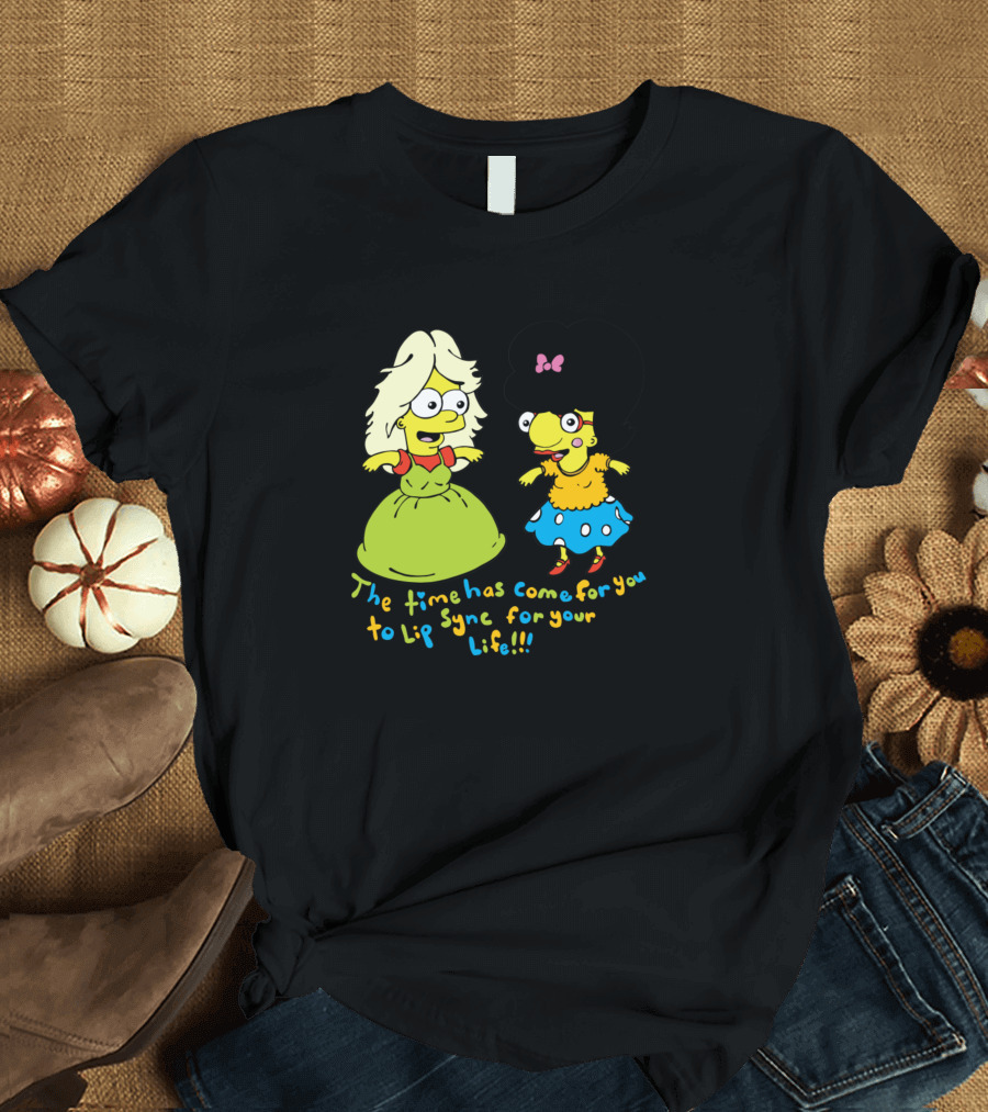 Drag Queens Lip Sync for Your Life Cartoon Characters T-Shirt