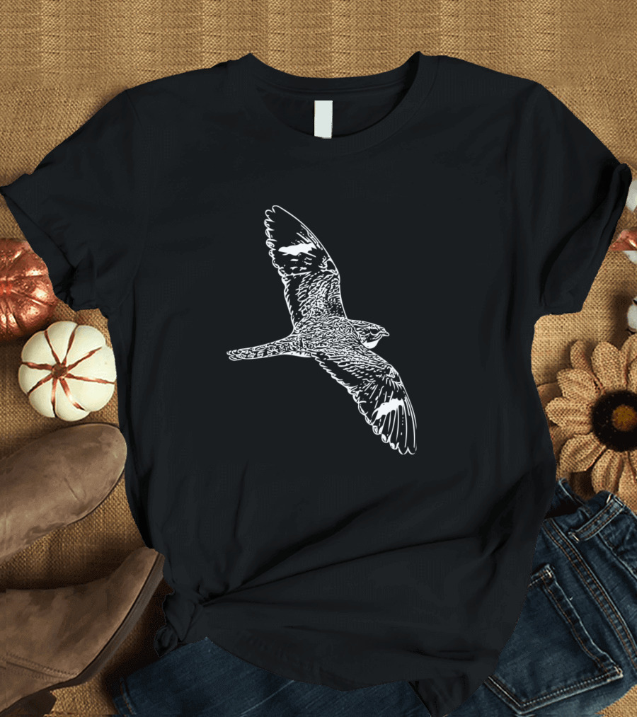 Common Nighthawk White Bird T-Shirt