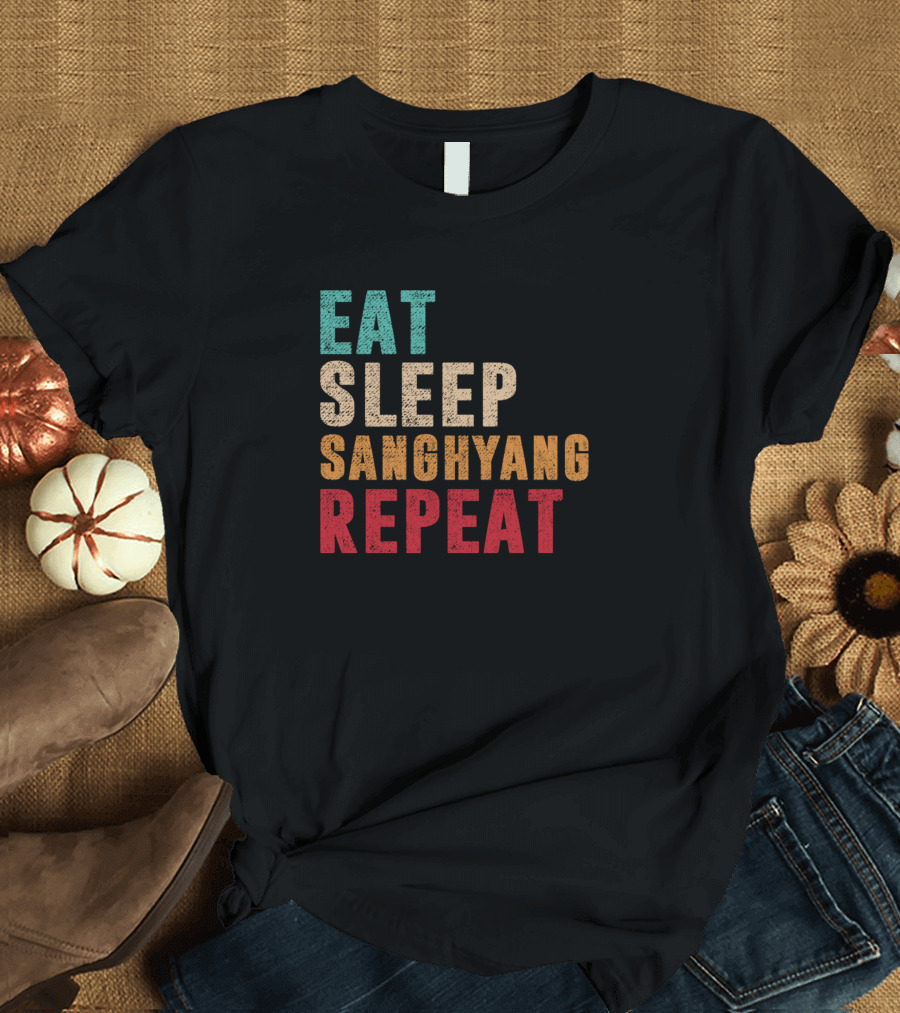 Eat Sleep Sanghyang Repeat Text Emphasis T-Shirt