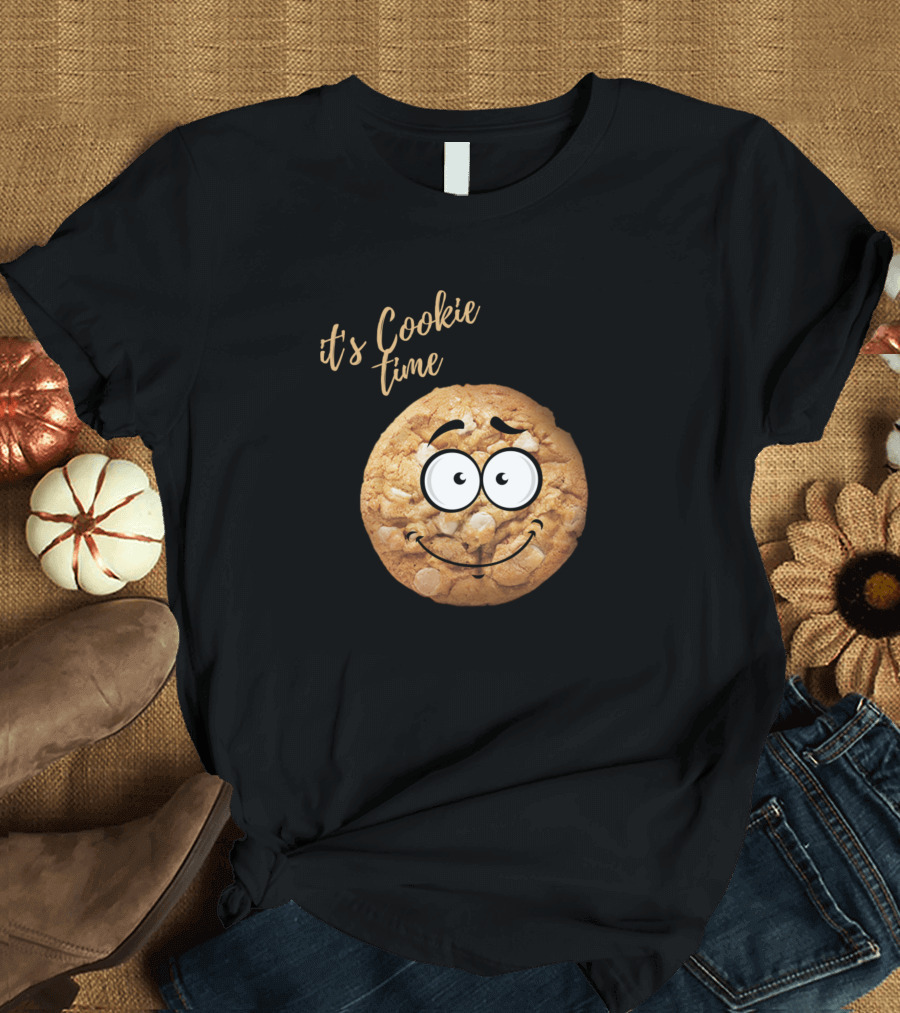 Its Cookie Time Smiling Face T-Shirt
