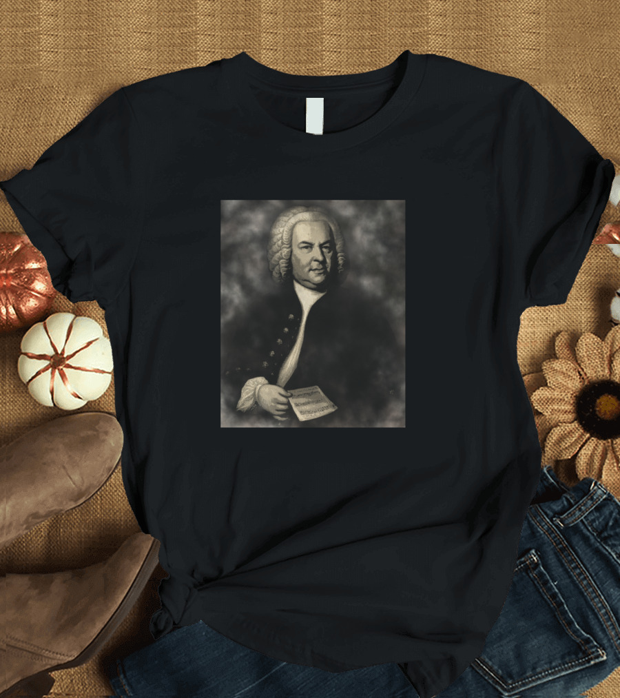 Johann Sebastian Bach Holding Sheet Music T-Shirt