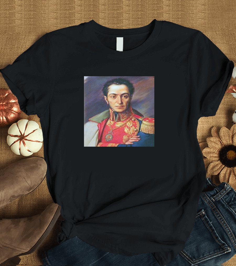 Simon Bolivar Historical Portrait Iconic Military Uniform T-Shirt
