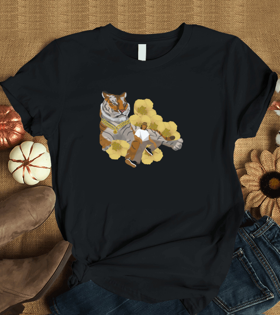 Tamed By Tiger Golden Blooms T-Shirt
