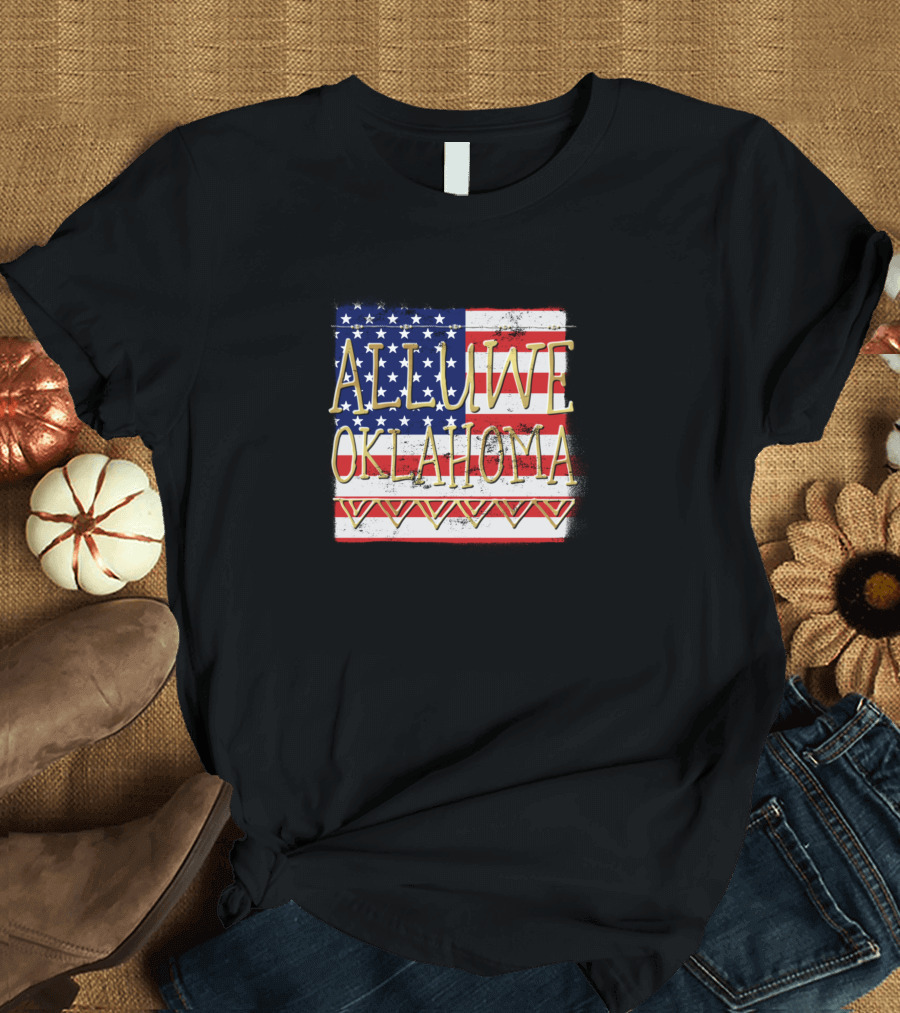 Alluwe Oklahoma American Flag T-Shirt