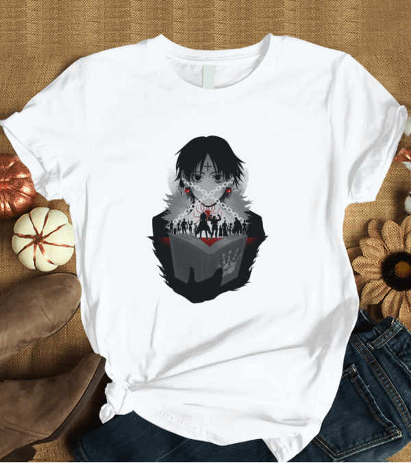 T-Shirt: Kuroro Lucifer HxH Phantom Troupe Silhouette Manga T-Shirt Kuroro Lucifer HxH Phantom Troupe Silhouette Manga T-Shirt