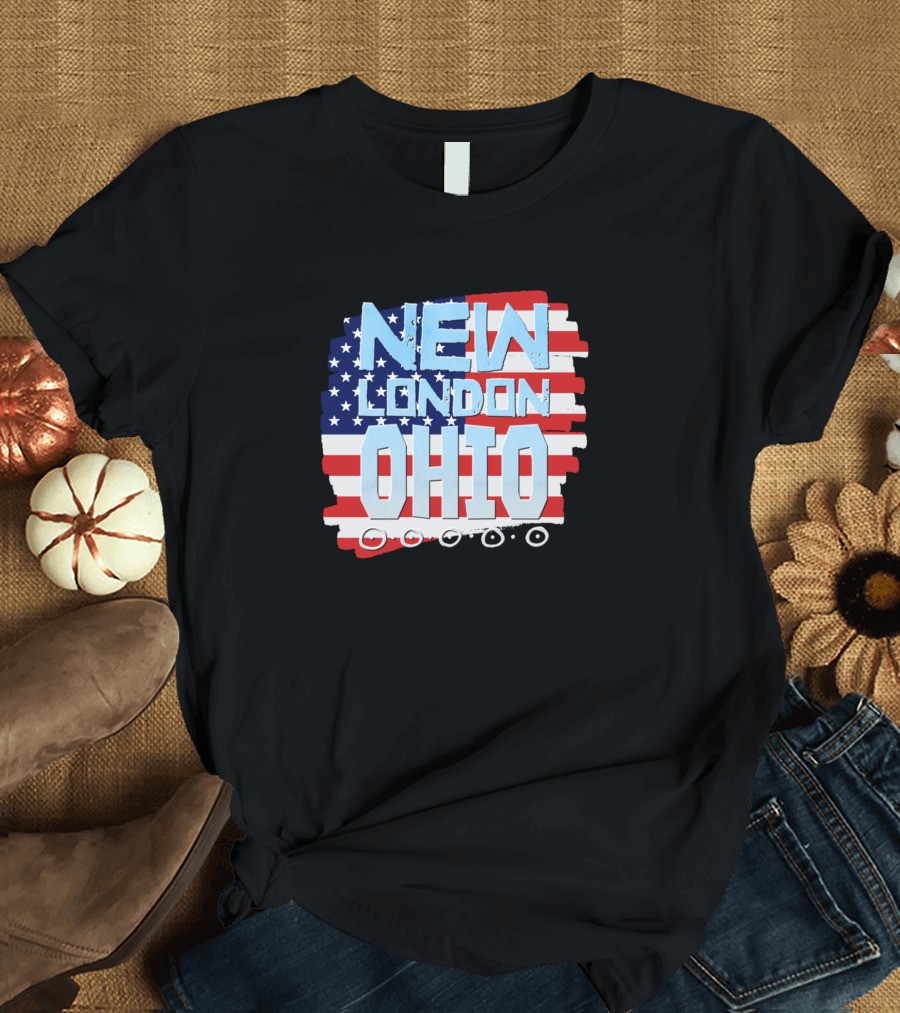 New London Ohio American Flag T-Shirt