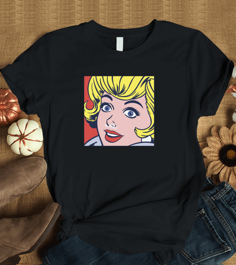 Popped Girl Blond Cartoon Retro Comic T-Shirt