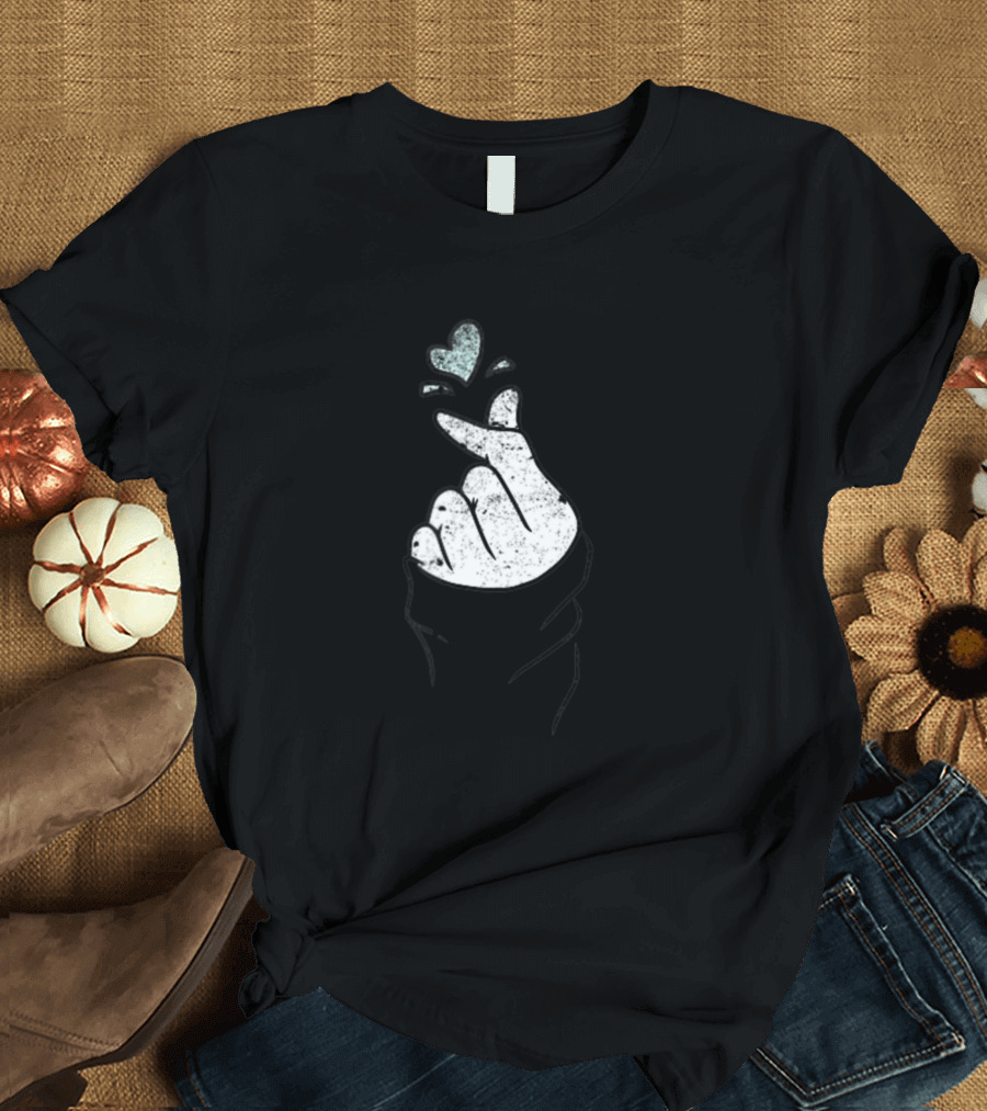 Beekeeping Bee Buzz Off Sunflower Apiary Heart Hand Gesture T-Shirt