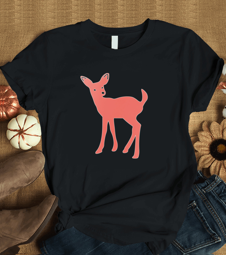 Deer66 Retro Silhouette Orange Deer T-Shirt