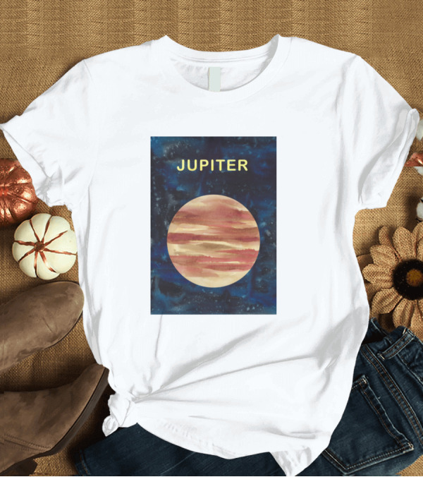 T-Shirt: Jupiter Planet Watercolor Space Art Blue Galaxy T-Shirt Jupiter Planet Watercolor Space Art Blue Galaxy T-Shirt