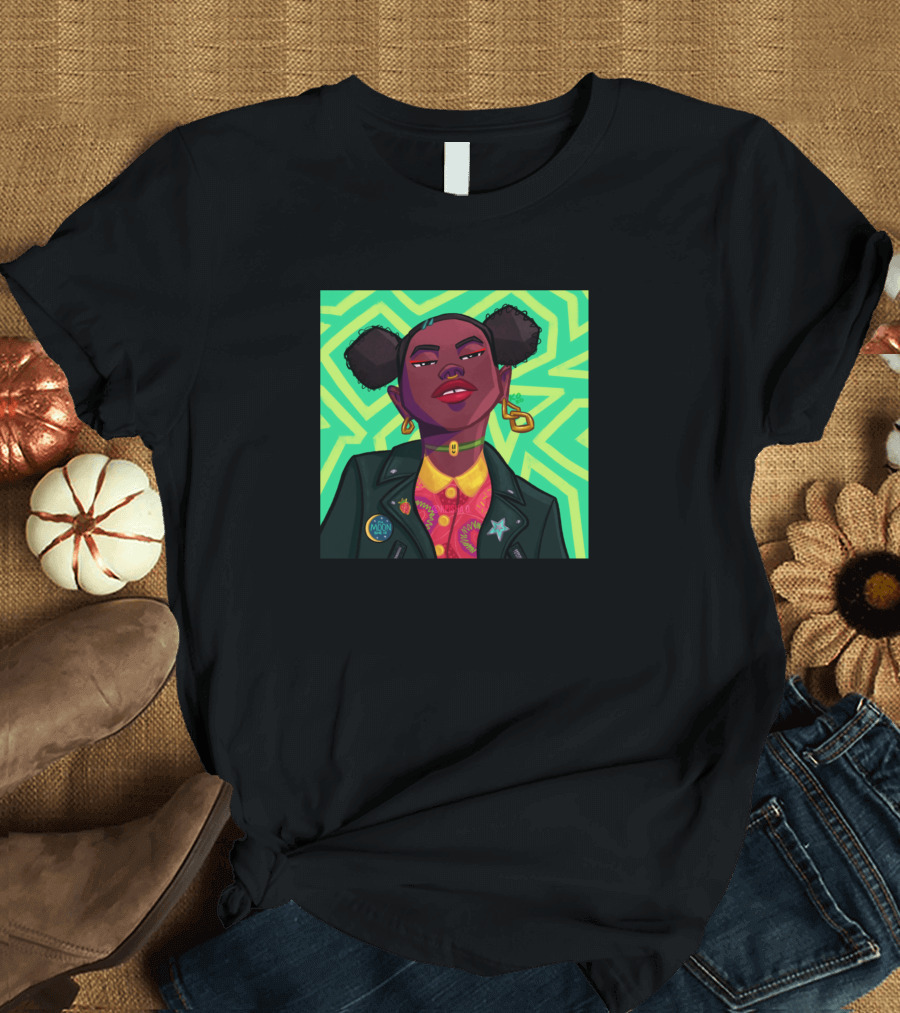 Smiling On The Inside Neon Pop Art Style Jacket and Pin Elements T-Shirt