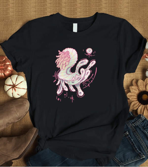 T-Shirt: Spew Dripping Abstract Creature with Neon Accents T-Shirt Spew Dripping Abstract Creature with Neon Accents T-Shirt