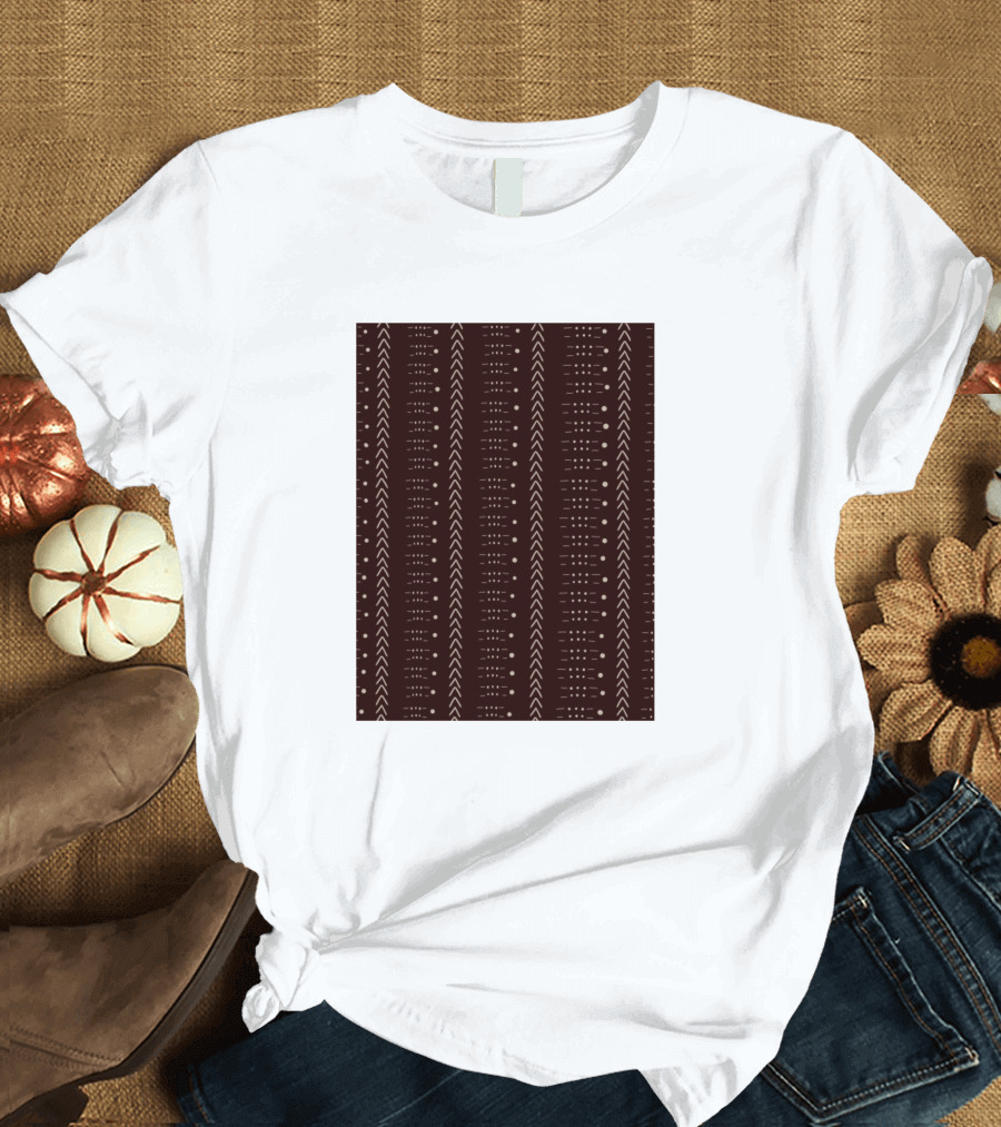 Dark Choco Minimalist Tribal T-Shirt