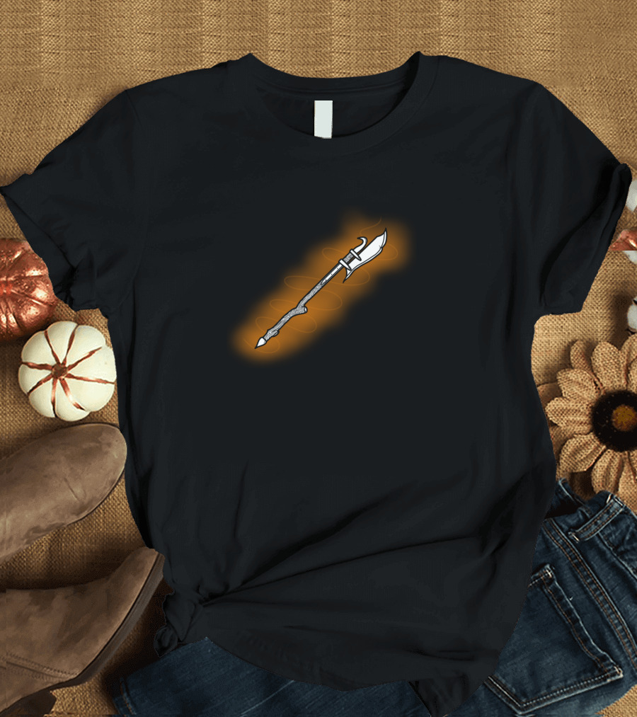 Lochaber Battle Axe with Glowing Orange Aura T-Shirt