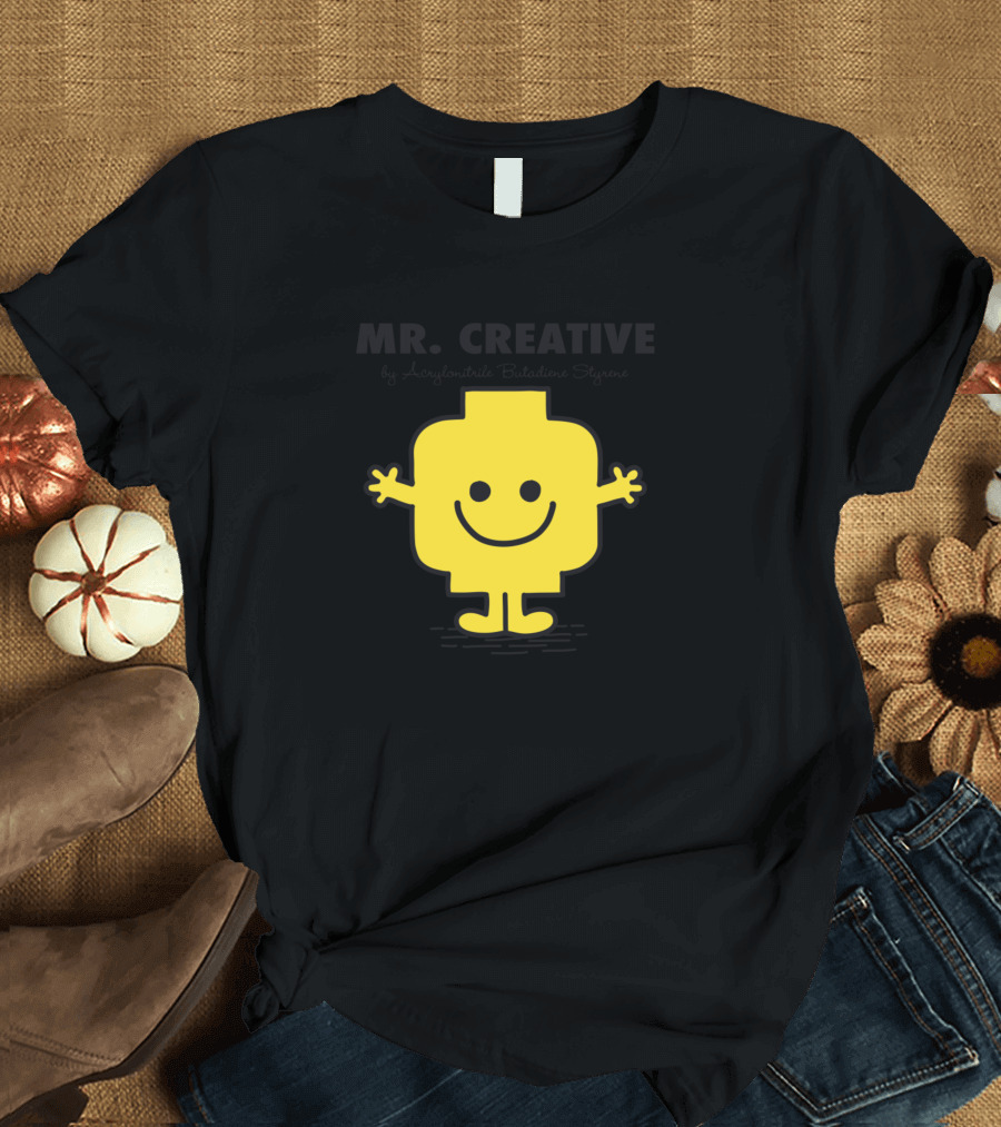 MR. CREATIVE by andypnut aka Paladin Design Smiley Yellow Block Head T-Shirt