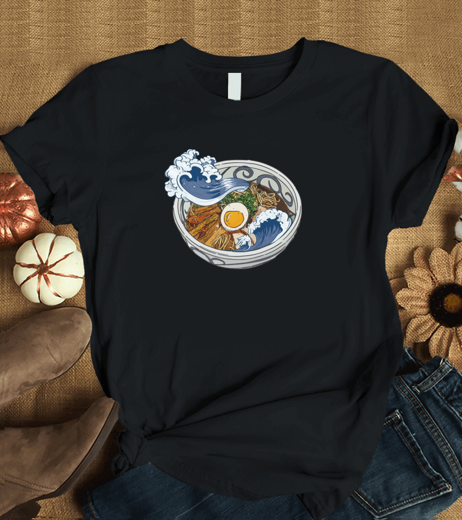 Great Ramen Wave Retro Otaku 90s Japanese Bowl T-Shirt