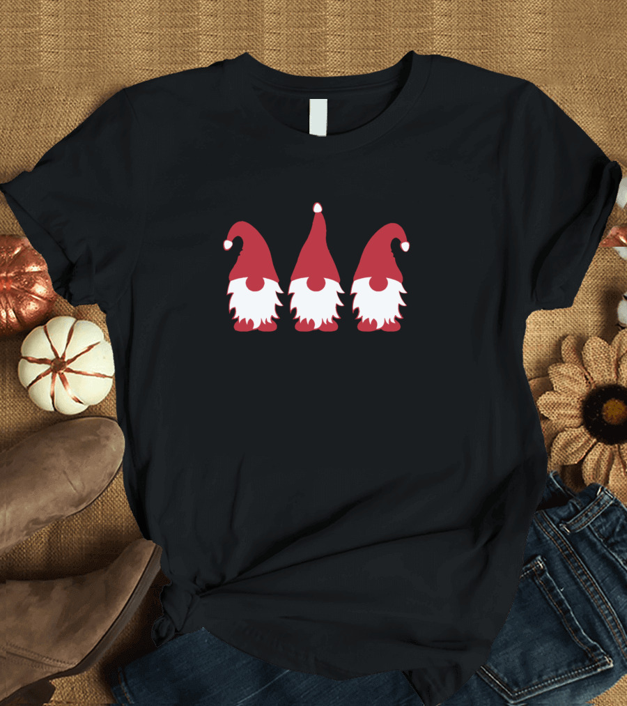Gnome Christmas Holiday Trio T-Shirt