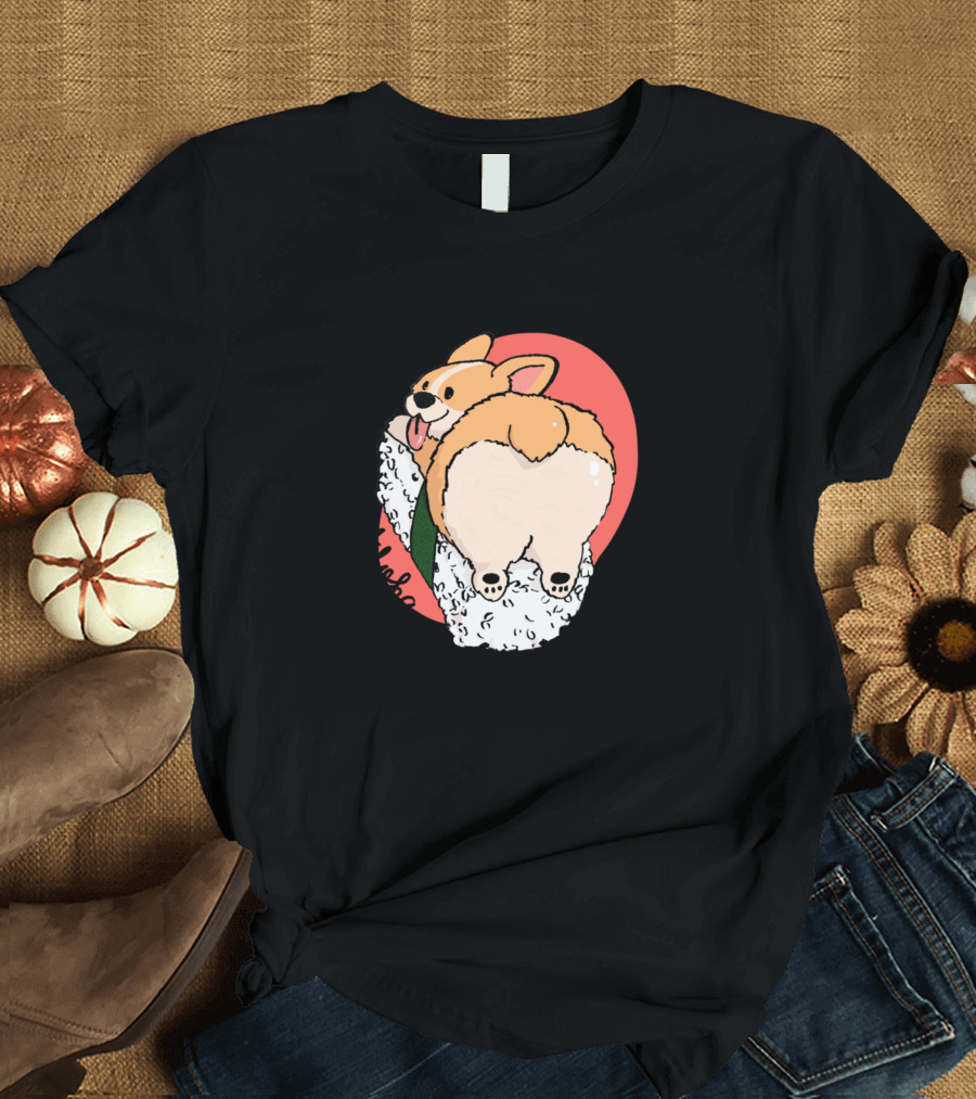 Dogs Corgi Butt Musubi Sushi Aloha Hawaiian Spam T-Shirt