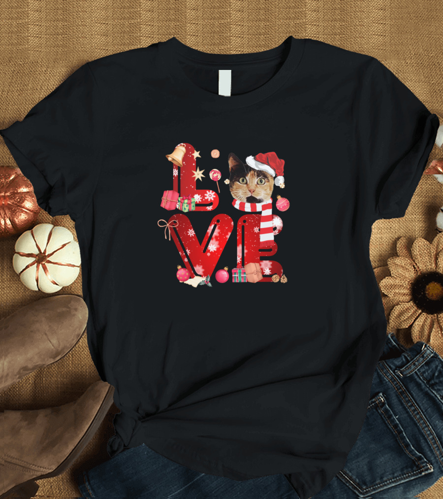 Christmas Cat Festive Holiday Love Torby T-Shirt