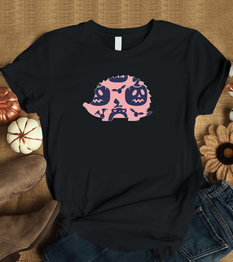 Porcupine 193 Halloween Jack-O'-Lantern Bats T-Shirt